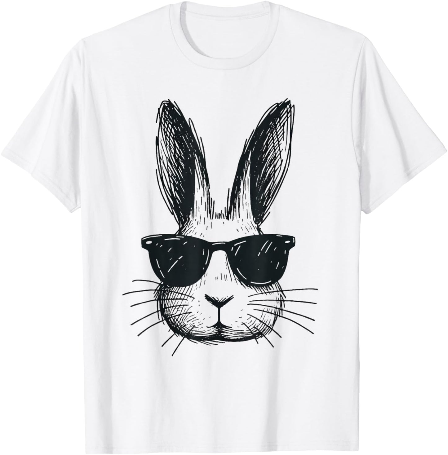 Bunny Face With Sunglasses Easter Day For Boys Men Kids