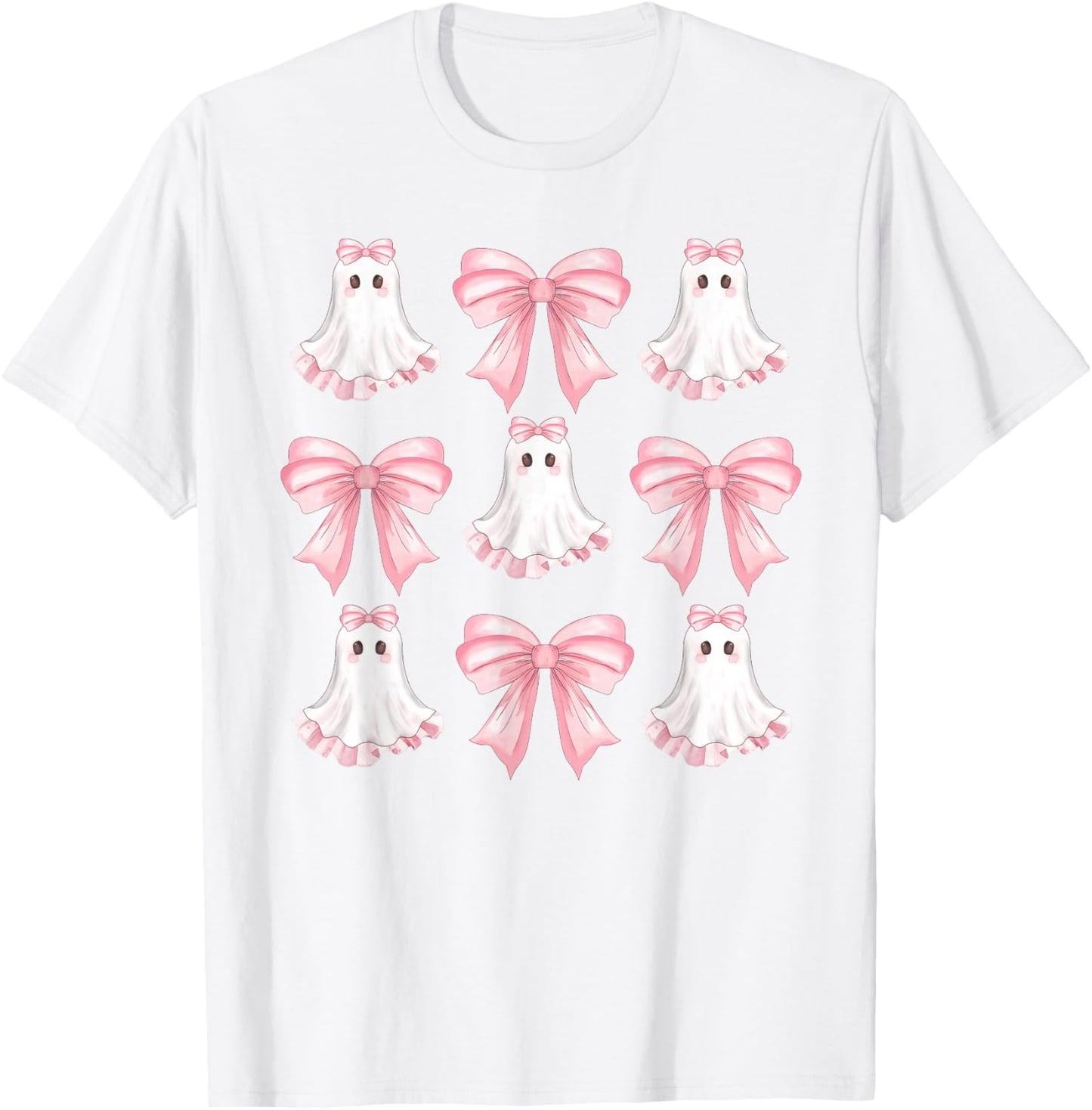 Pink Coquette Bow Ghost Halloween Girls Teens Kids Women