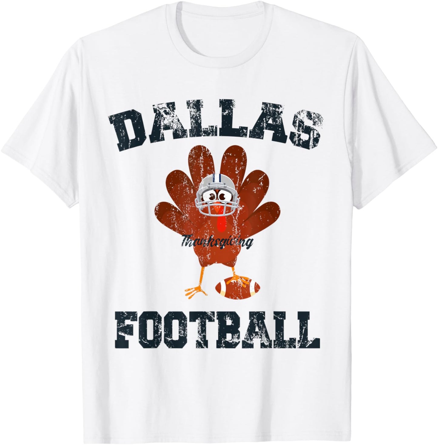 Dallas Thanksgiving Day Football Texas Distressed Turkey