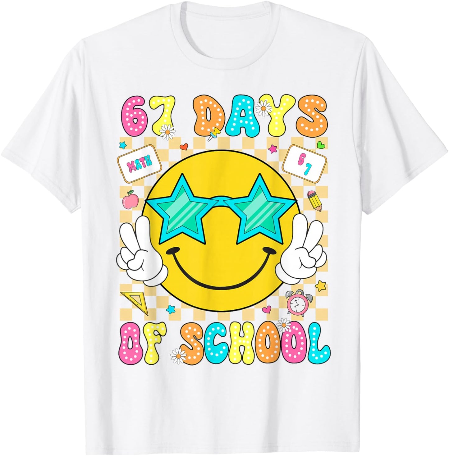 67 Days of School Happy 67th of School Vibes Kids Boys Girls