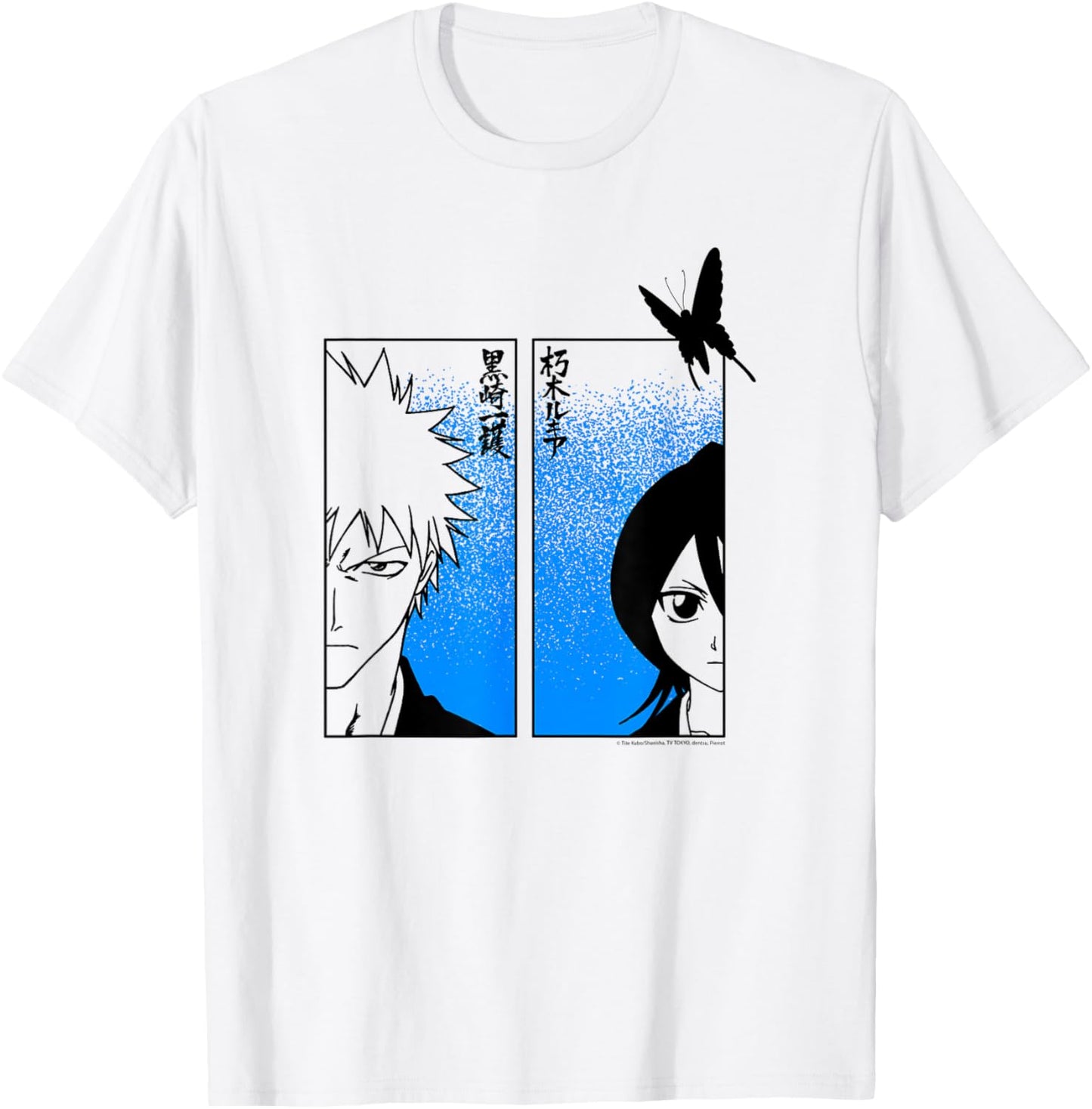 Bleach Ichigo & Rukia Half Faces with Jigokucho Anime