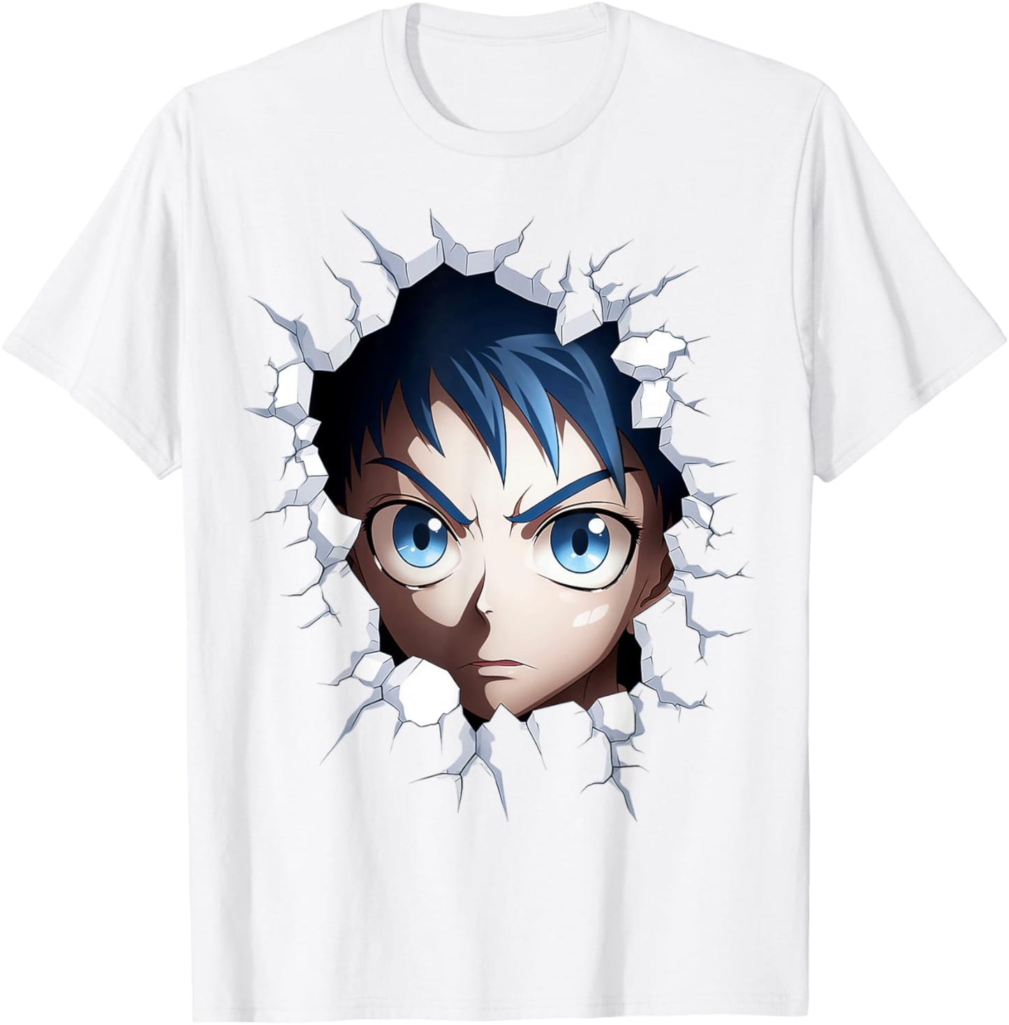 Anime Face Print Art Human Abstract Motif Graphic Anime