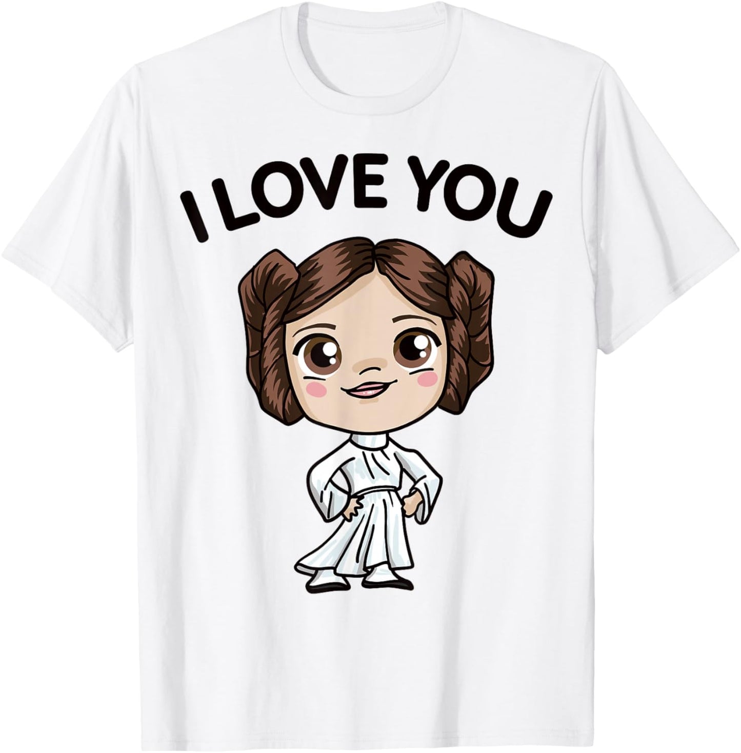 Star Wars Princess Leia Chibi Cartoon Graphic T-Shirt Z1