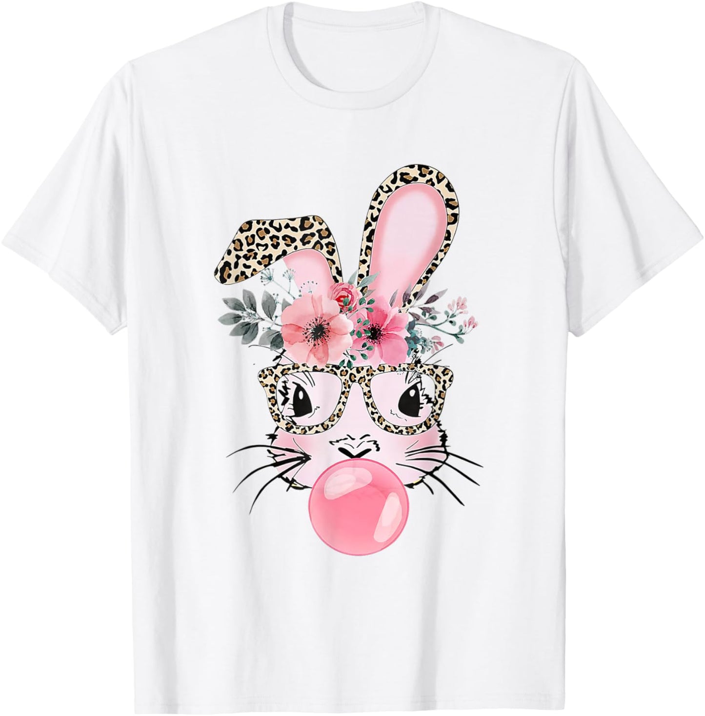 Rabbit Bunny Blowing Bubble Gum Easter Day Cute