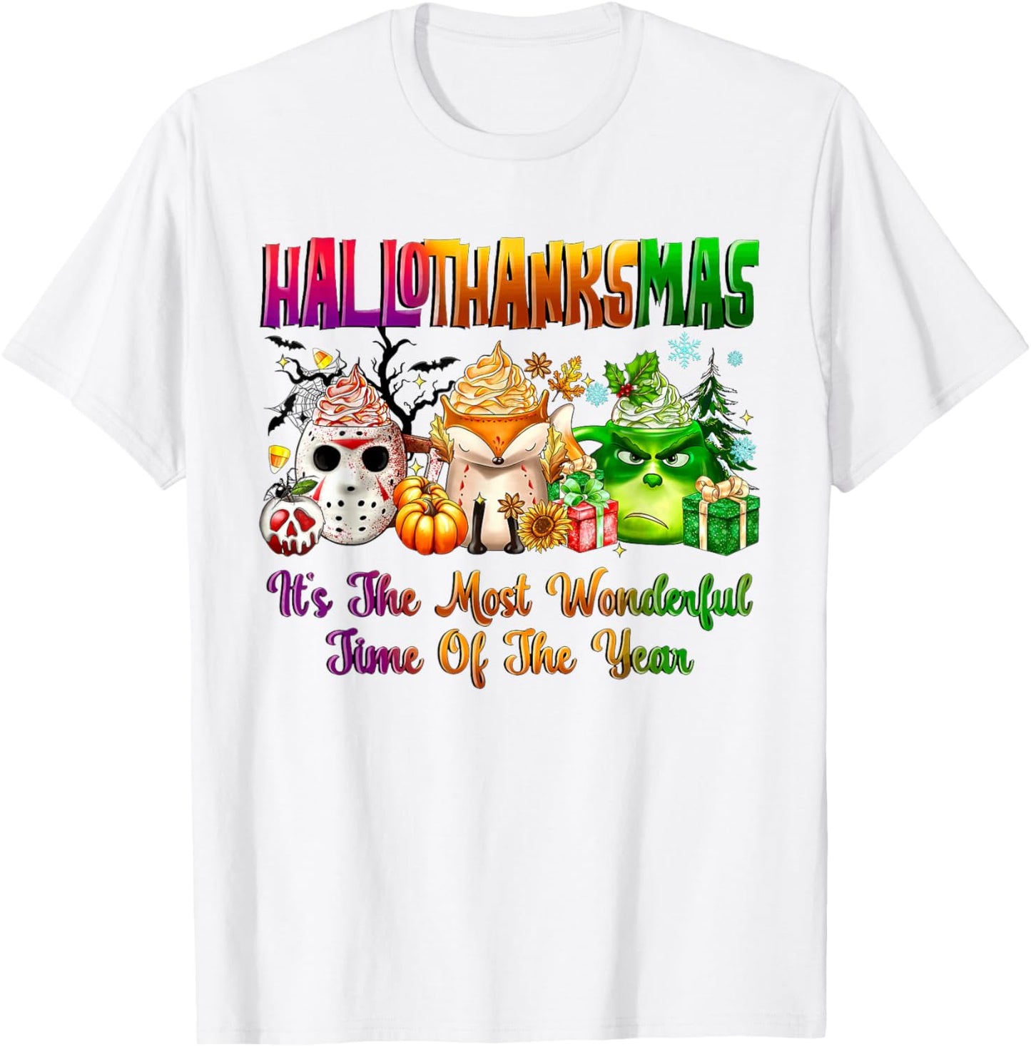 Happy Hallothanksmas Most Wonderful Time Fall Halloween Xmas