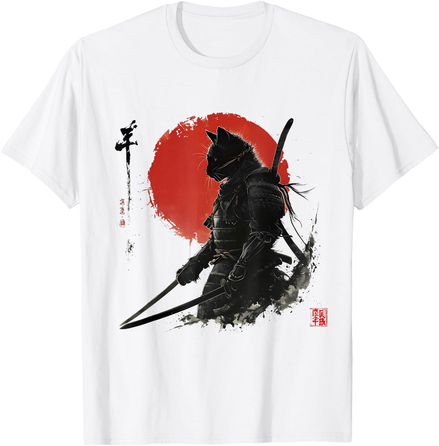 Cat Samurai Vintage Cat Warrior Japanese Art