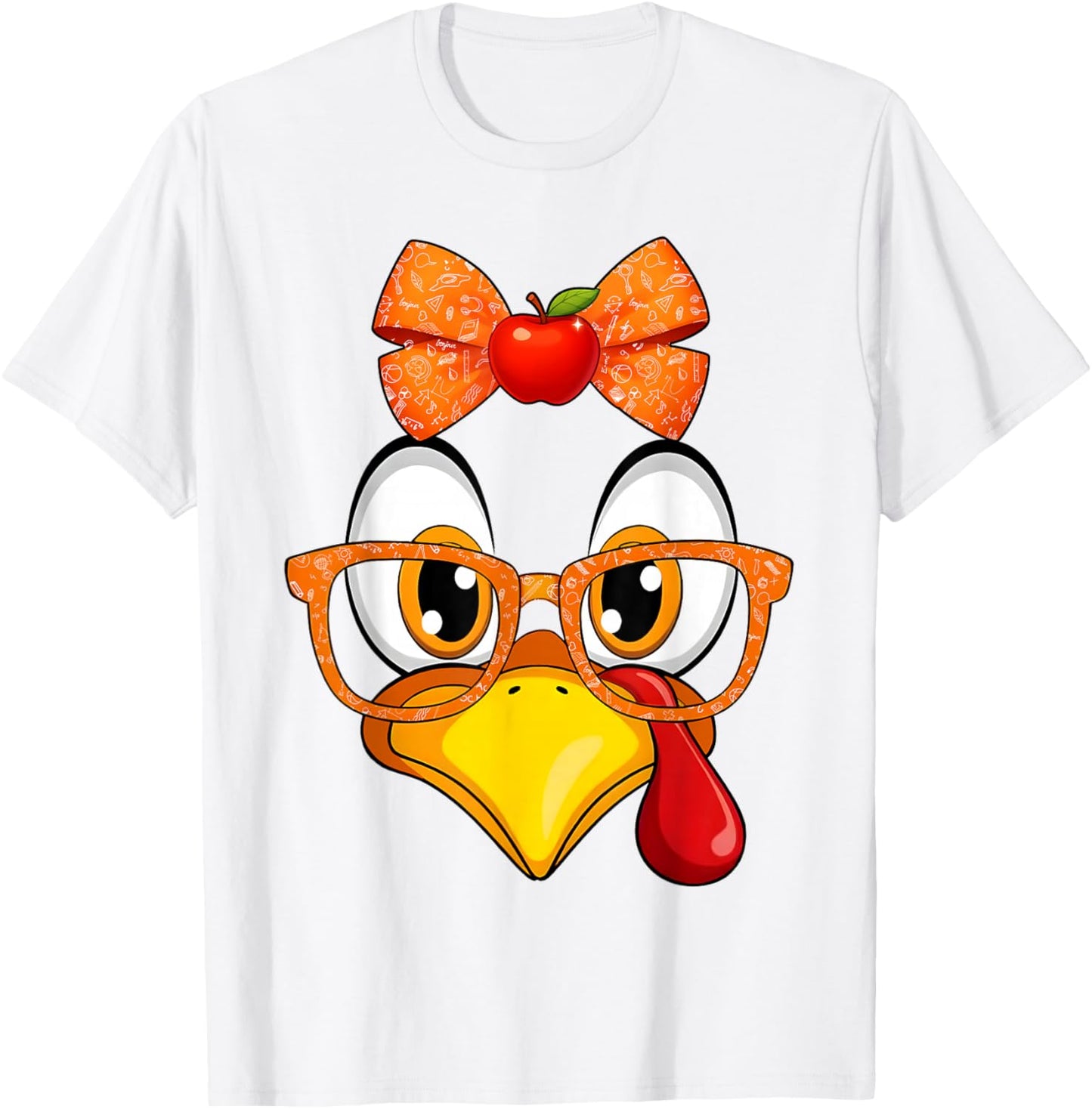 Turkey Face Apple Coquette Fall Thanksgiving Costume Teacher