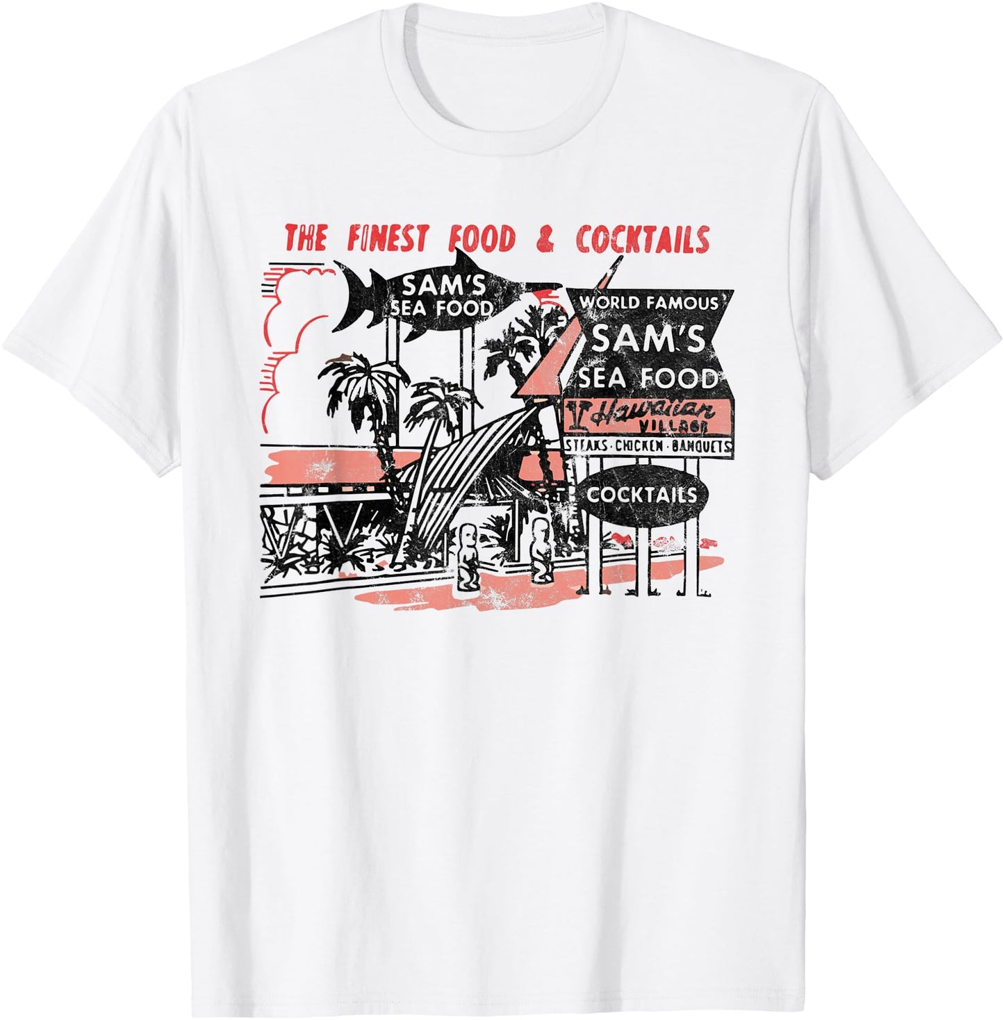 Vintage Sam's Seafood Tiki Bar 60s Style Polynesian Lounge