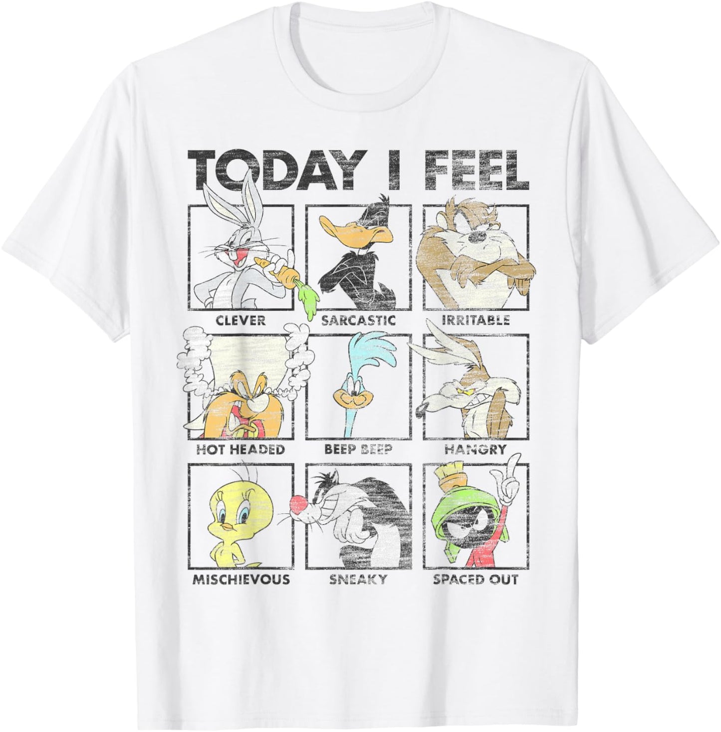 Looney Tunes Today I Feel Distressed Character Box Ups