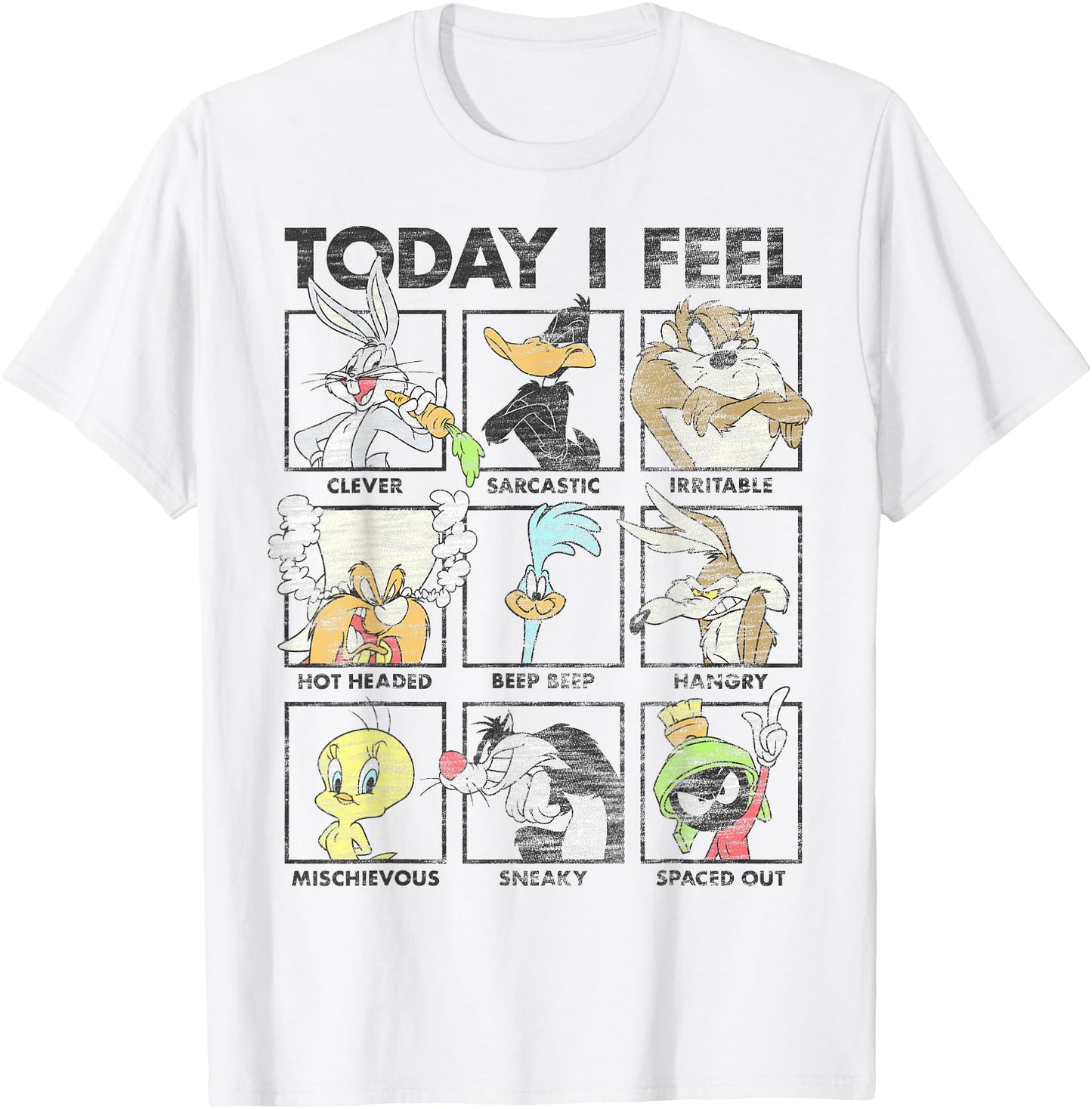 Looney Tunes Today I Feel Distressed Character Box Ups