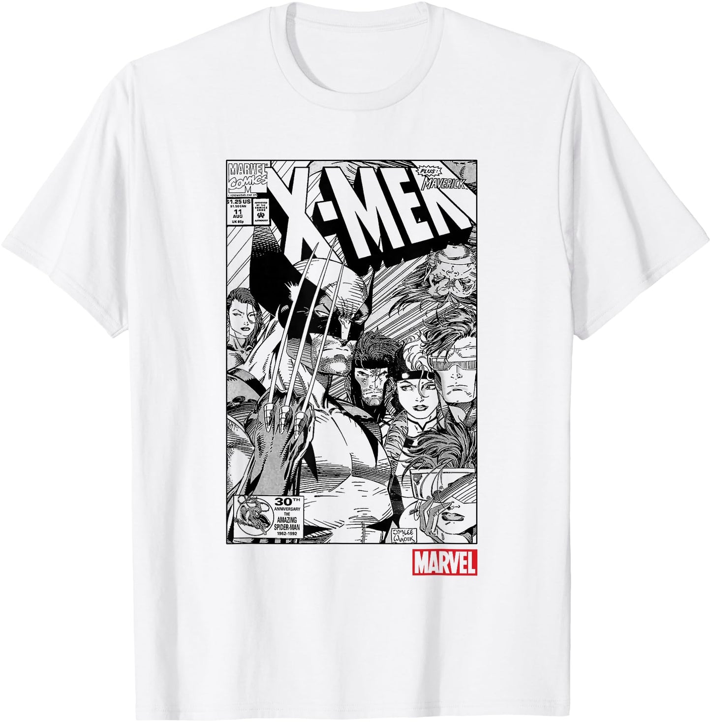 Marvel X-Men Black & White Comic Book Cover Poster