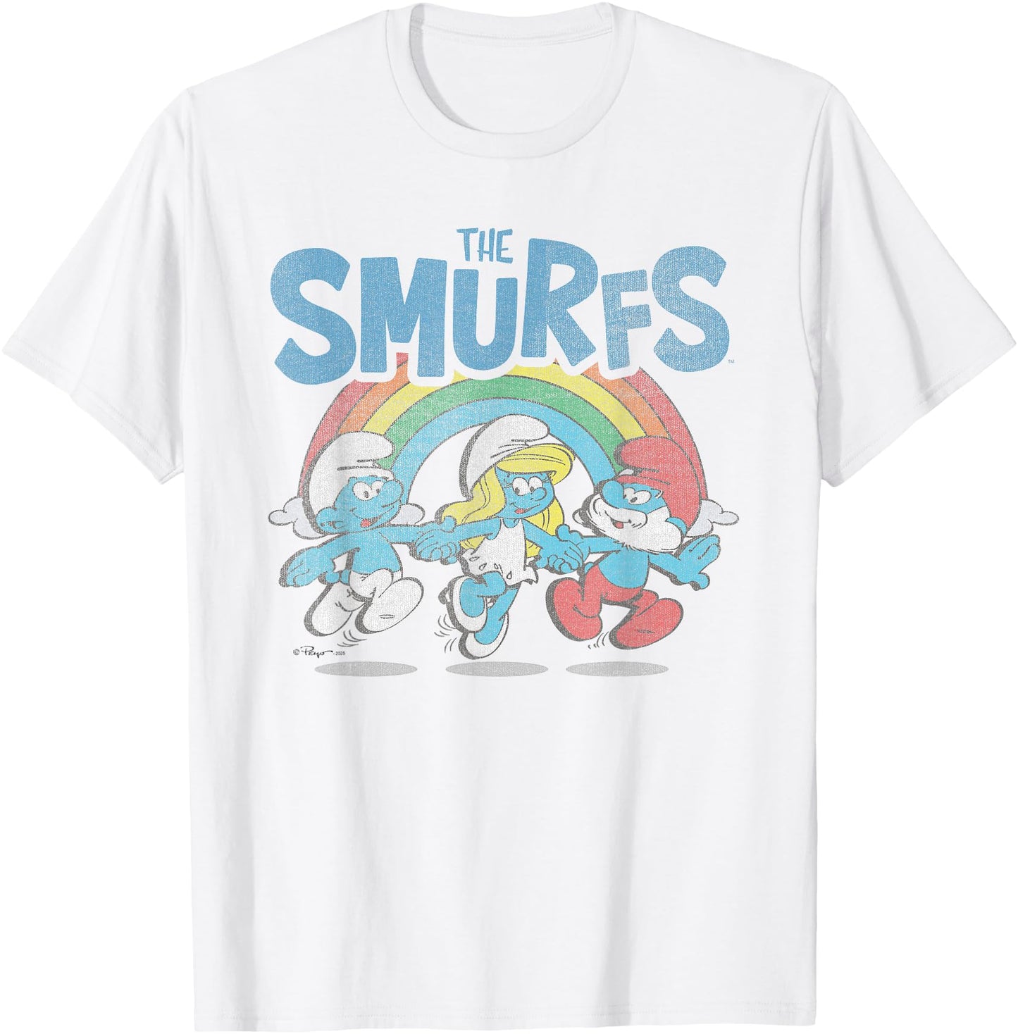 The Smurfs Vintage Rainbow With Characters Cartoon