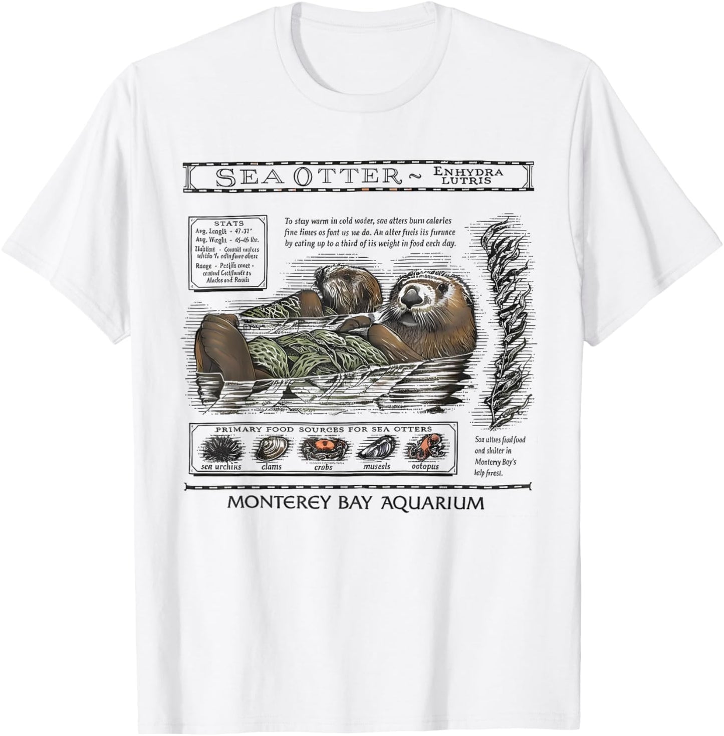 Retro Sea Otter Monterey California 90's Aquarium Lover