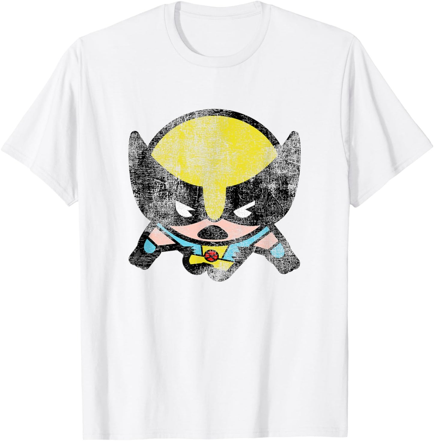 Marvel Kawaii Chibi Wolverine Jumping Into Action Distressed