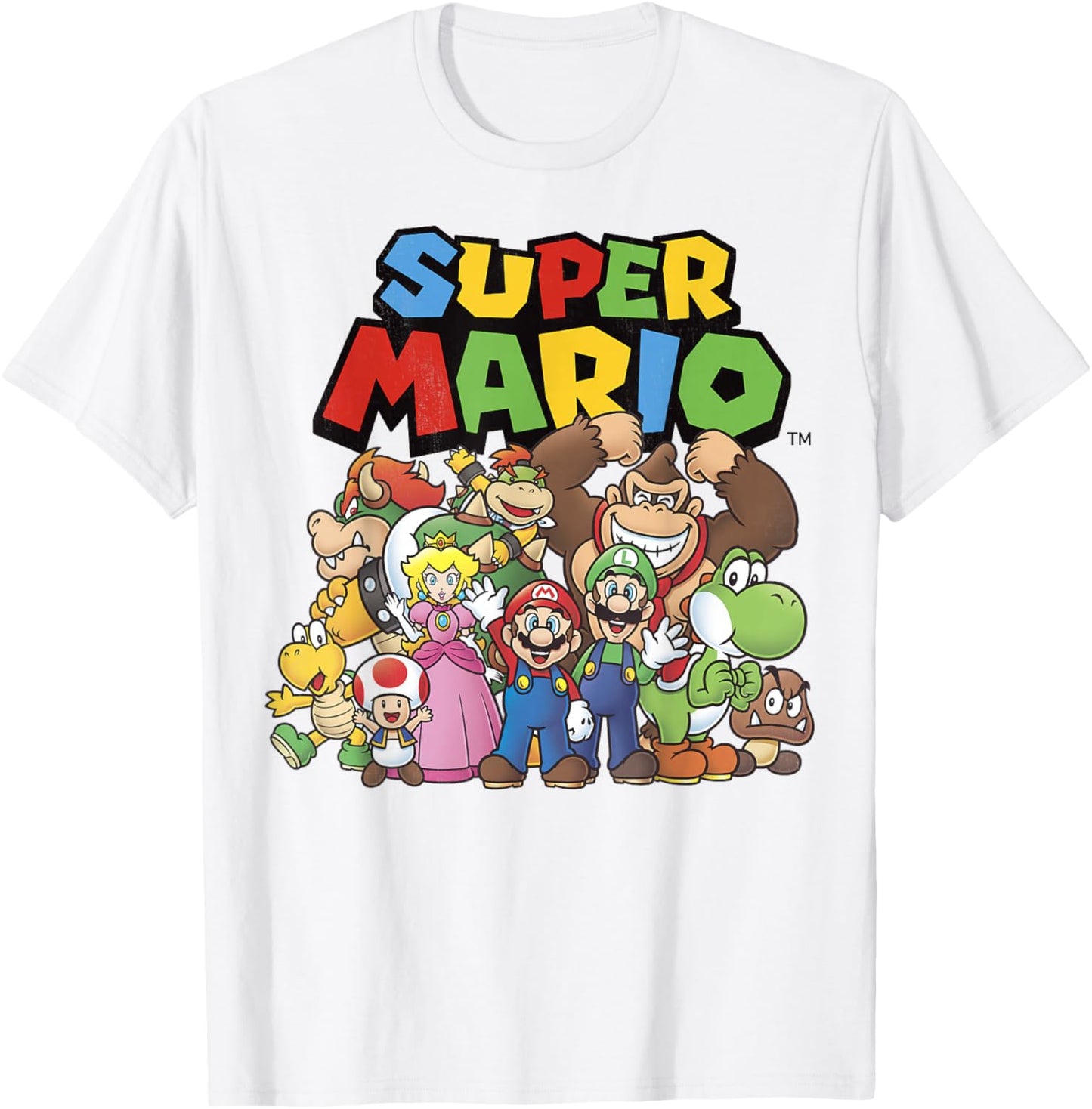 Super Mario Full Cast Group Shot Classic Graphic T-Shirt