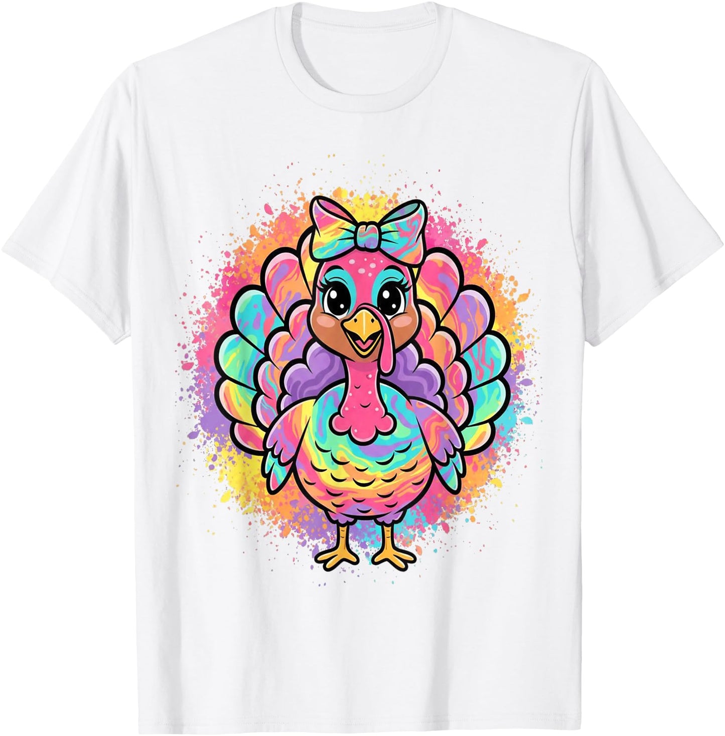 Thankful Womens Turkey Girls Thanksgiving Shirt