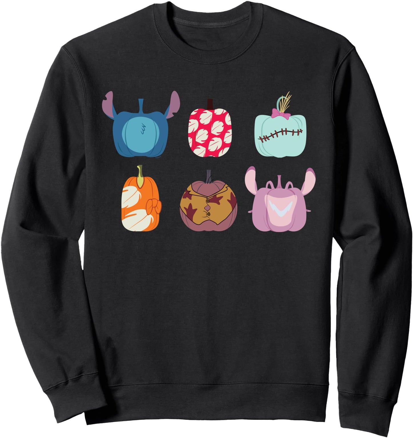 Disney Lilo & Stitch Characters Halloween Pumpkin Grid Sweatshirt
