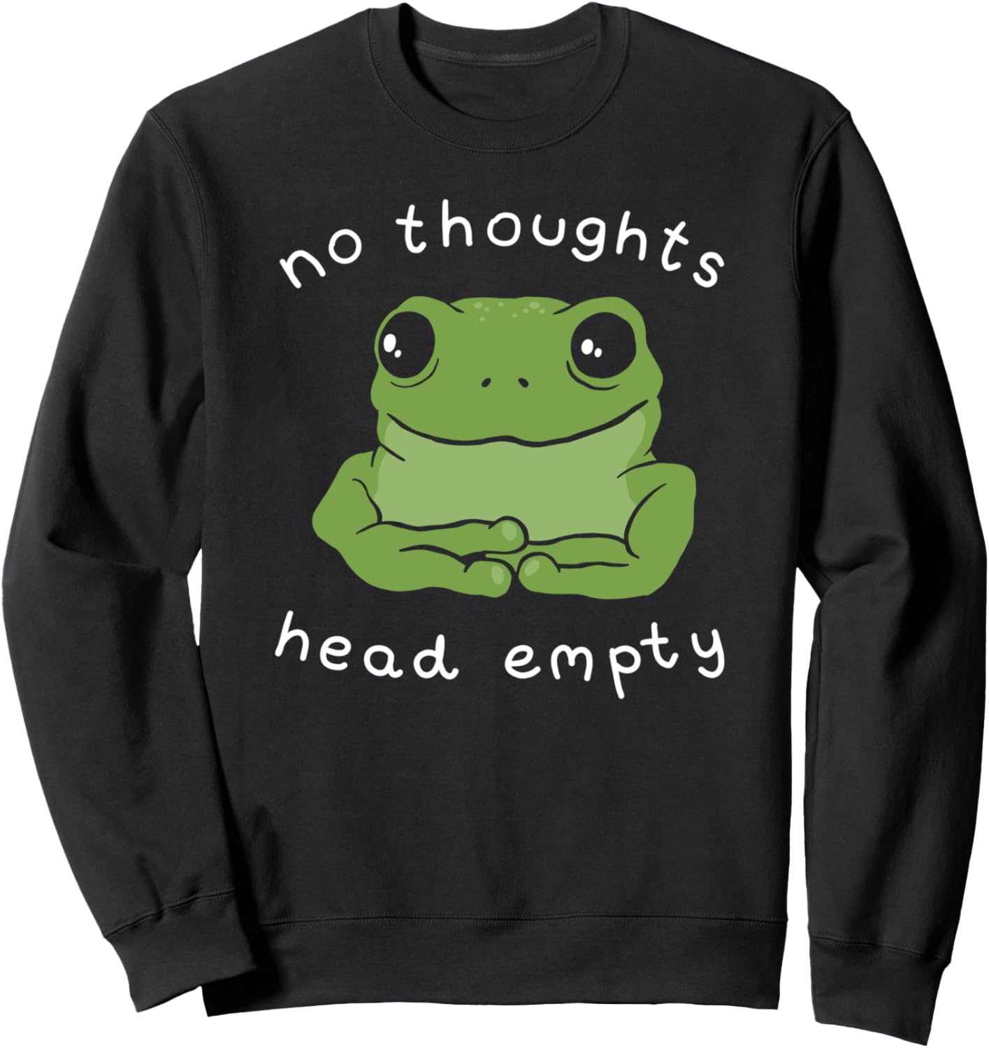 No Thoughts Head Empty Cute Frog Meme Aesthetic Sweatshirt