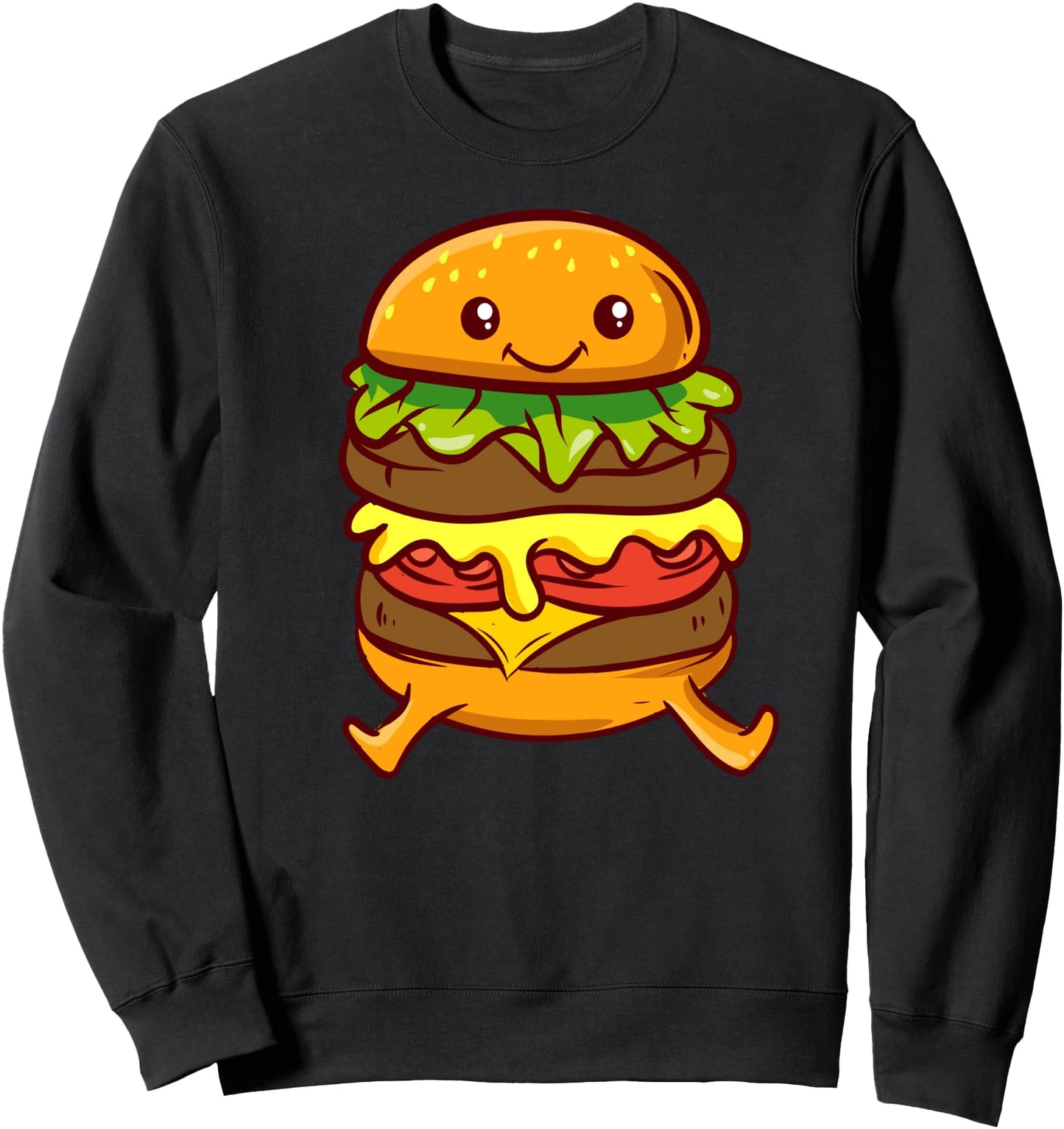 Cute Kawaii Anime - Burger - Hamburger - Aesthetic Japanese Sweatshirt