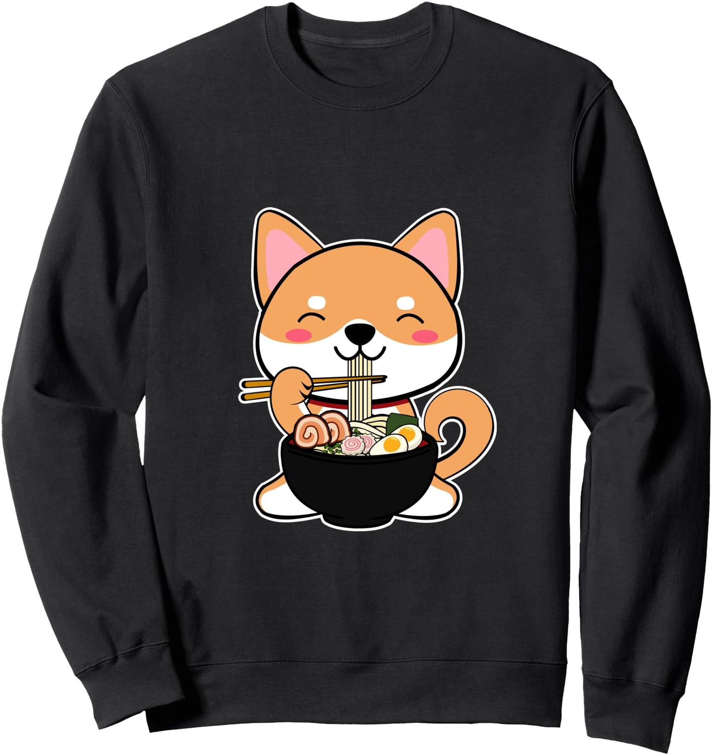 Kawaii Shiba Inu Eating Ramen Cute Japanese Anime Dog Gift Sweatshirt