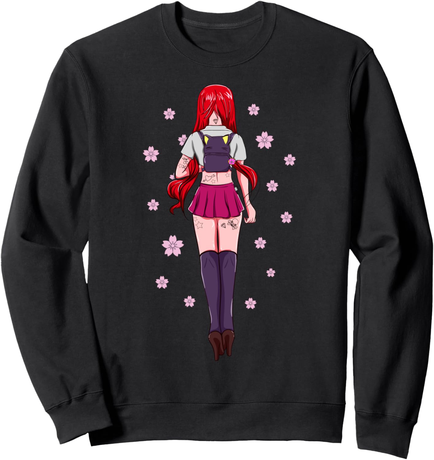 Sexy Schoolgirl - Pastel Goth Japanese Anime Sweatshirt