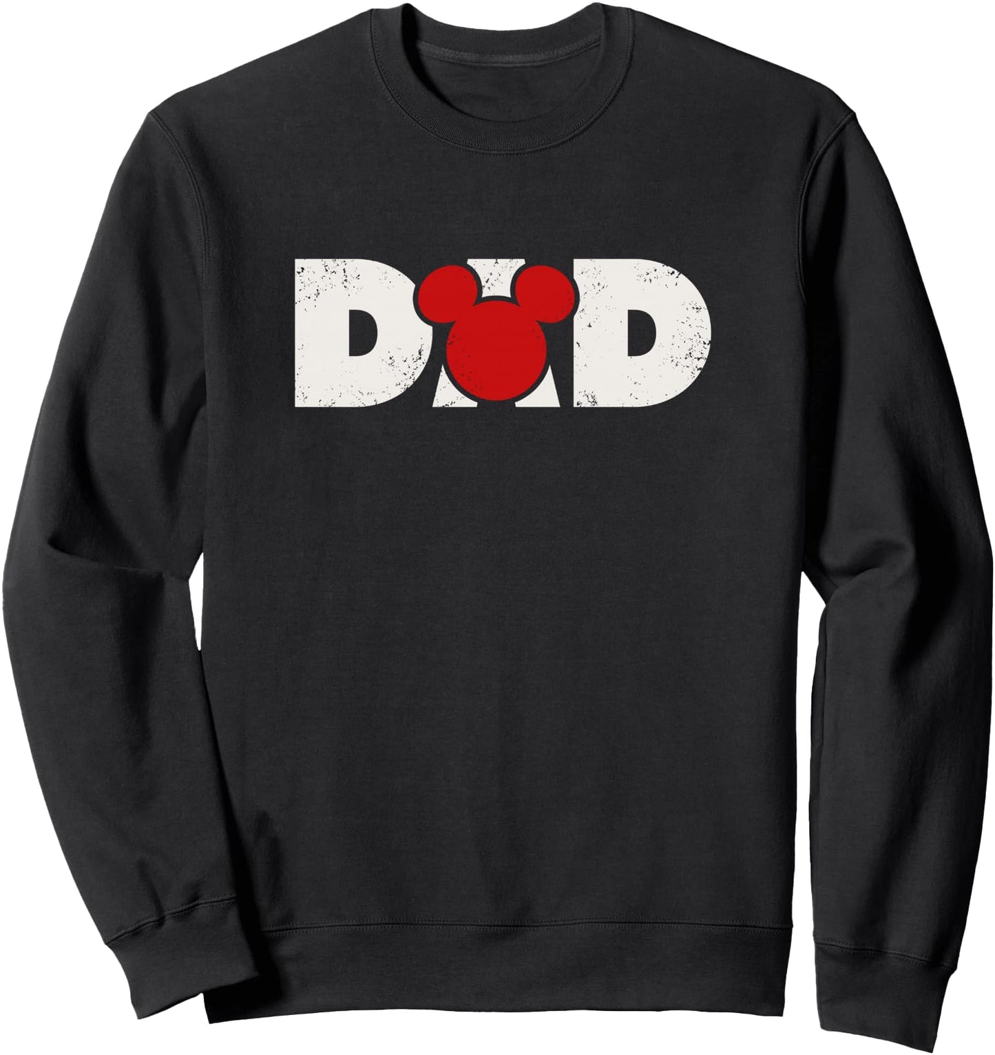 Disney Mickey And Friends Dad Mickey Distressed Text Logo Sweatshirt