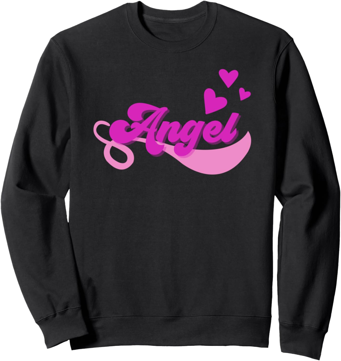 Cute Angel y2k Aesthetic pink hearts - Word Angel - Anime Sweatshirt