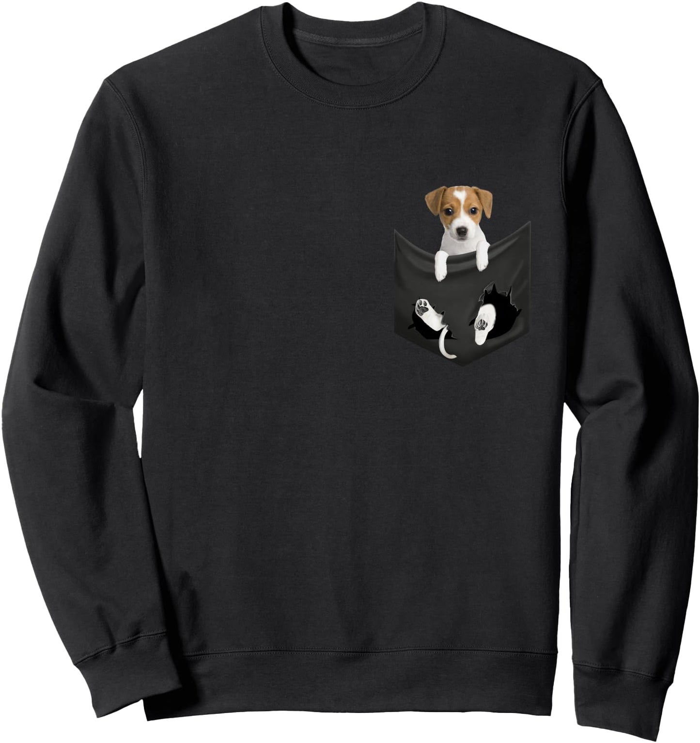 Jack Russell Terrier Dog In Pocket Sweatshirt