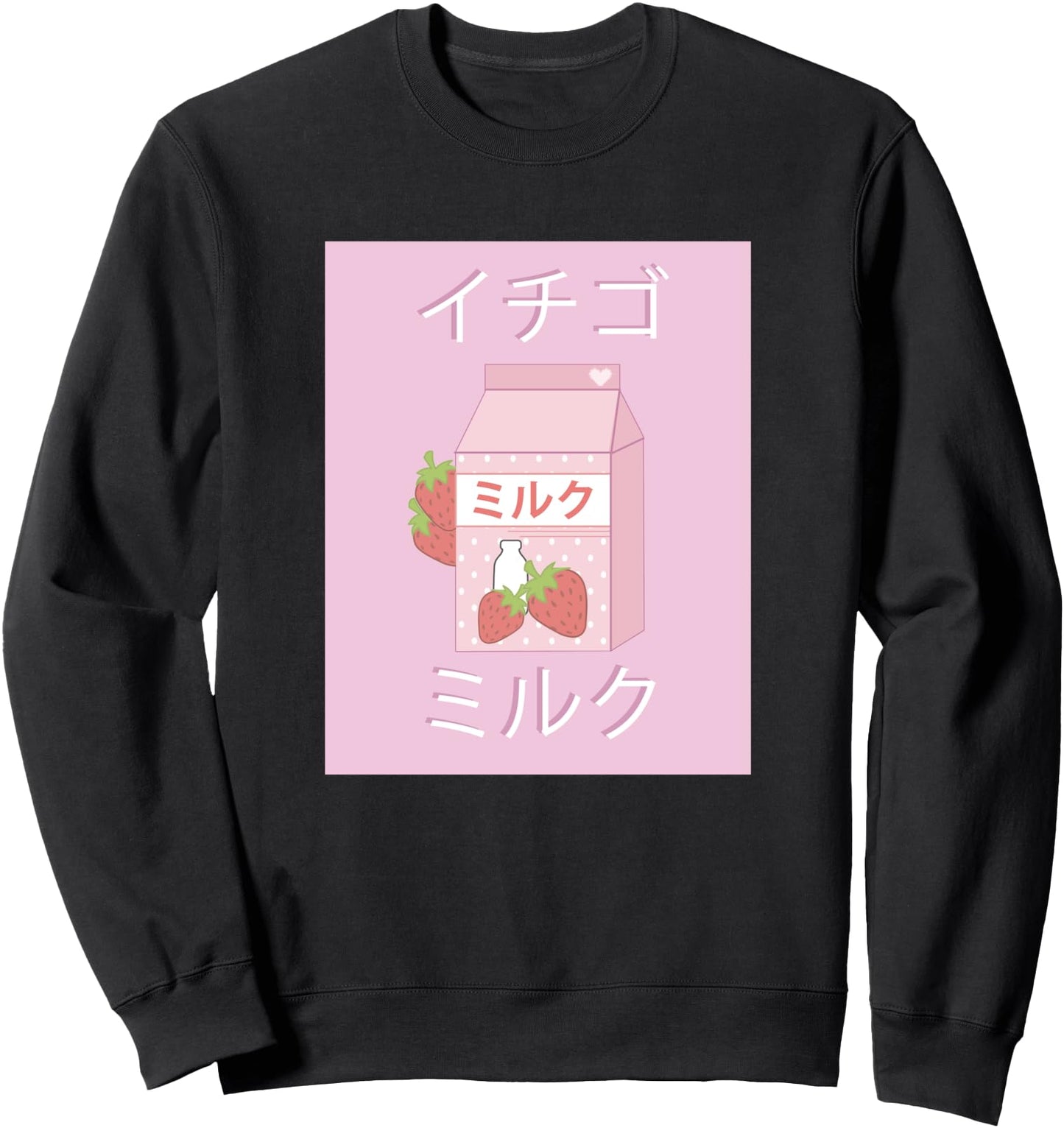 Japanese Milk Carton Sweatshirt Gift Strawberry milkshake