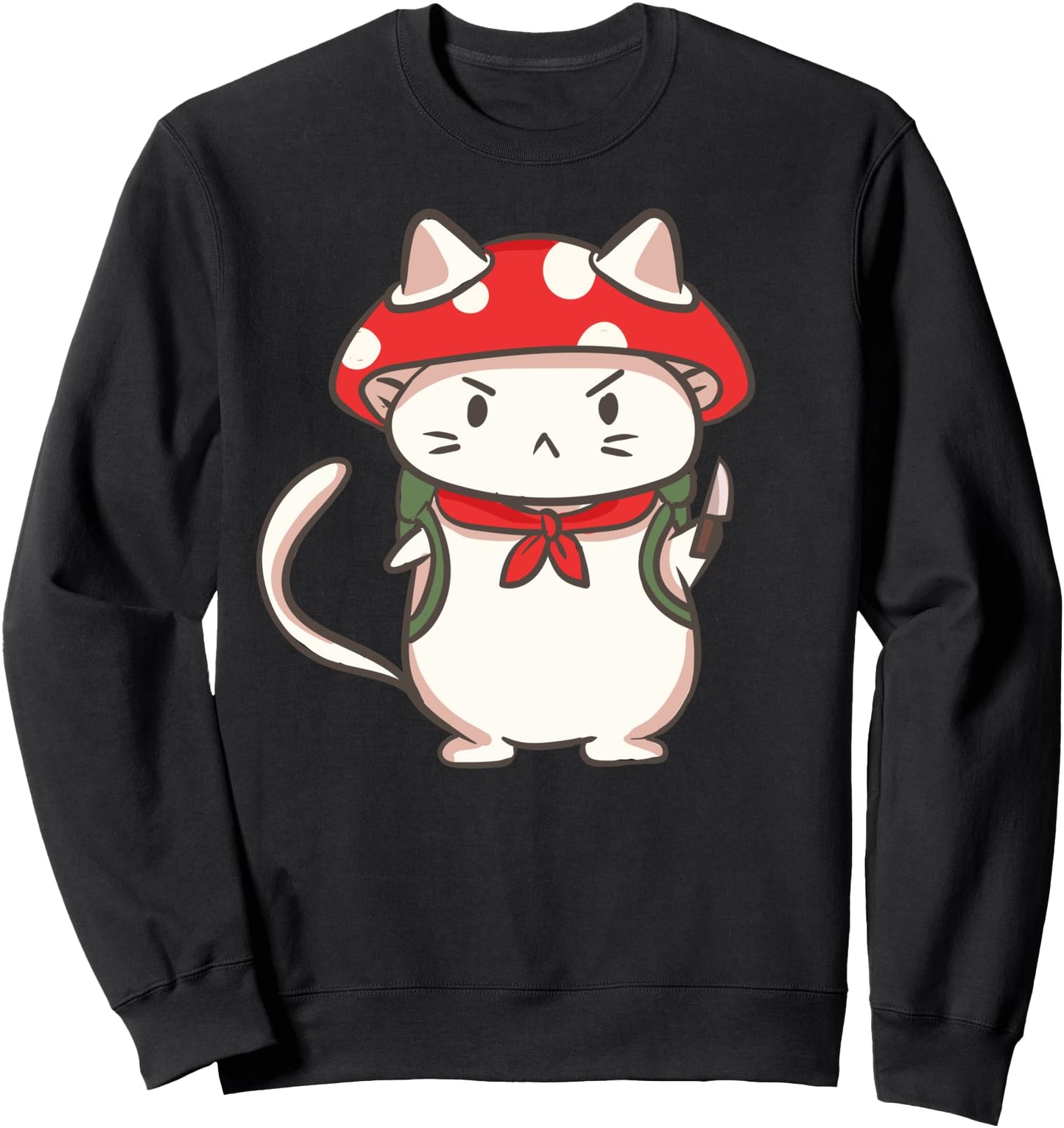 Cute Kawaii Anime - Mushroom Cat - Aesthetic Japanese Sweatshirt