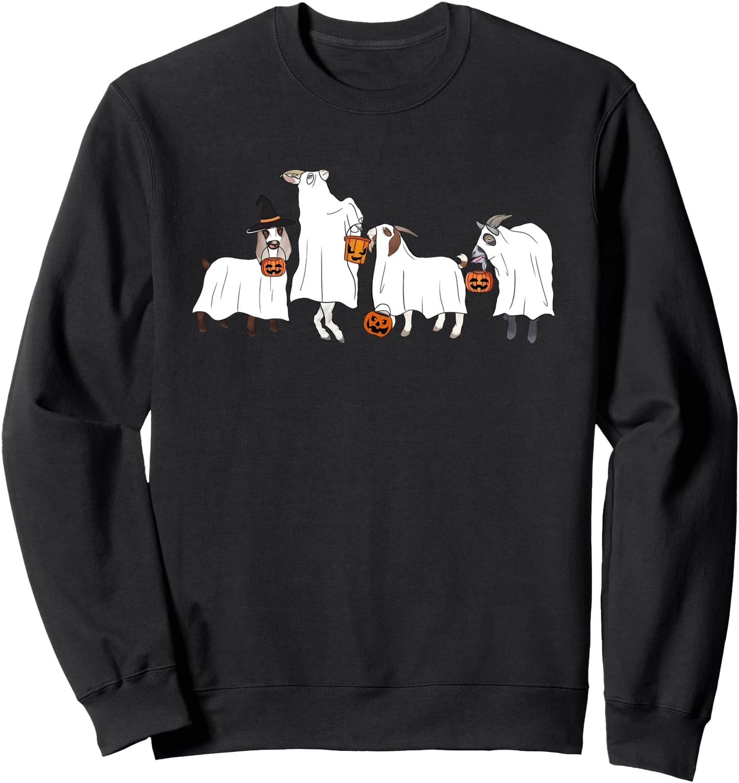 Goat Ghost Halloween Farmer Goat Lover Scary Spooky Season Sweatshirt