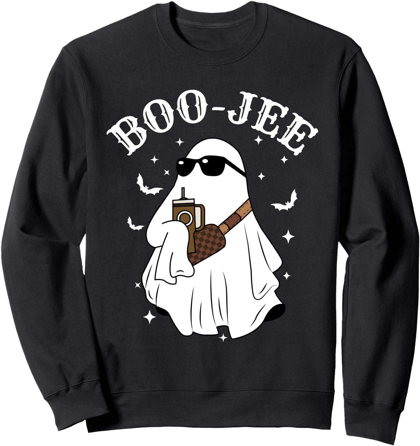 Boo Jee Boujee Cute Ghost Spooky Funny Halloween Costume Sweatshirt