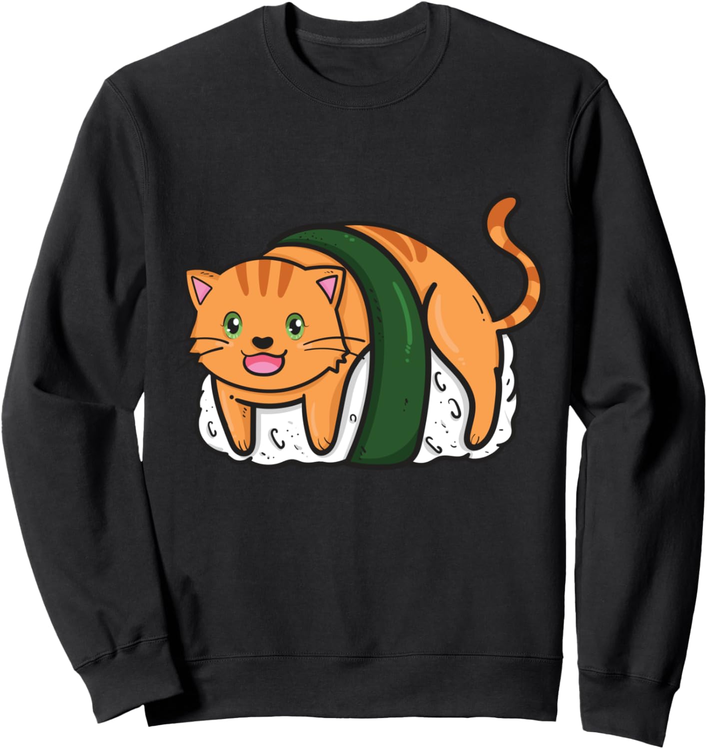 Japanese ramen noodles anime funny Japan cat Sweatshirt