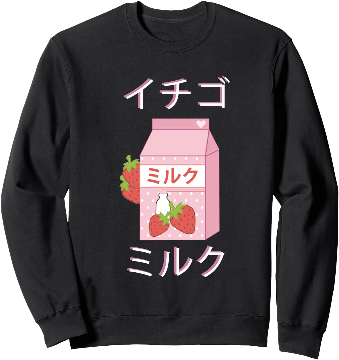 Japanese Milk Carton Sweatshirt Gift Strawberry milkshake