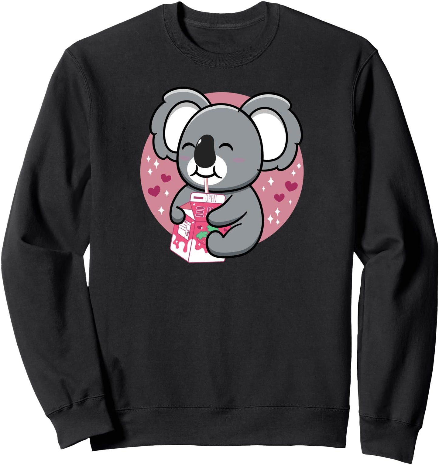 Kawaii Koala Bear Drinking Strawberry Milk Cute Japanese Sweatshirt