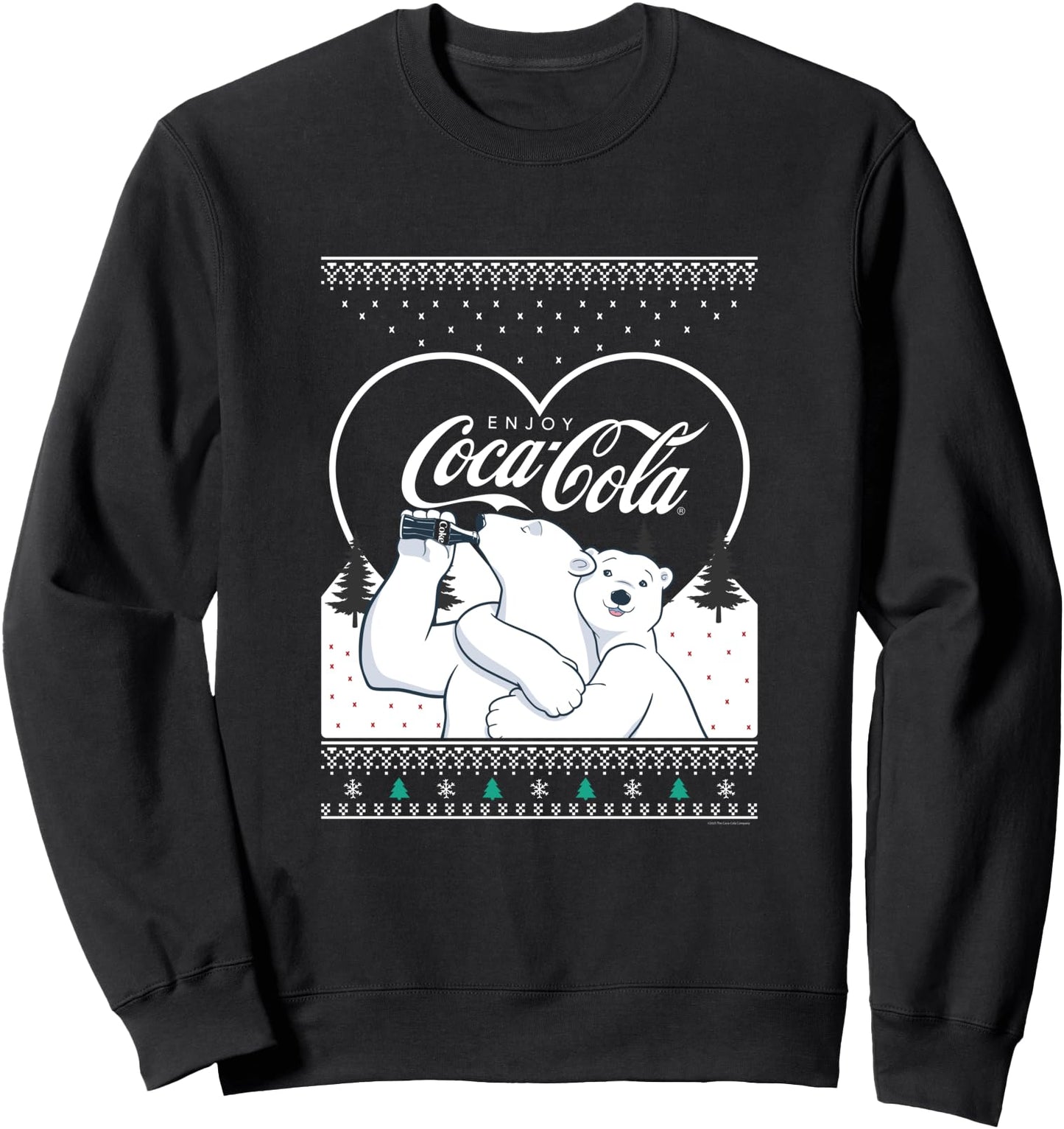 Coca-Cola Christmas Polar Bear Ugly Sweater Style Sweatshirt
