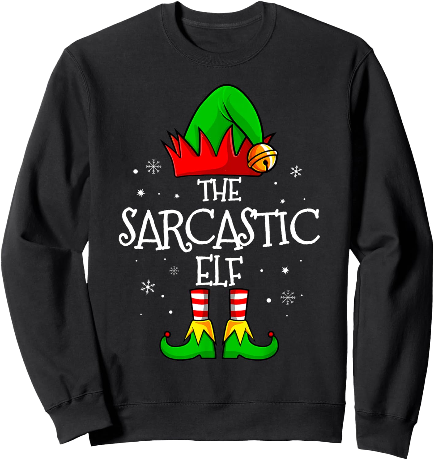 The Sarcastic Elf Group Matching Family Christmas Xmas Funny Sweatshirt