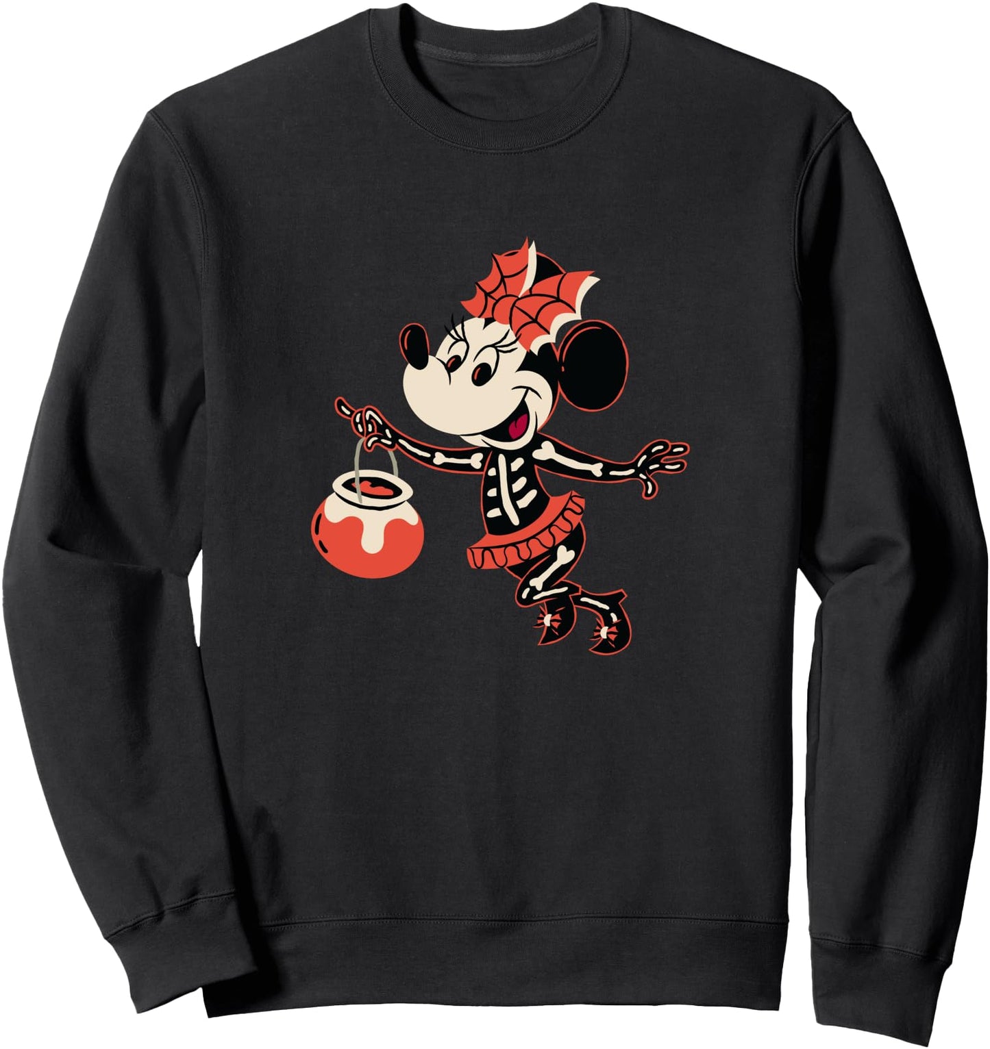 Disney Minnie Mouse Halloween Get Spooky Skeleton Costume Sweatshirt