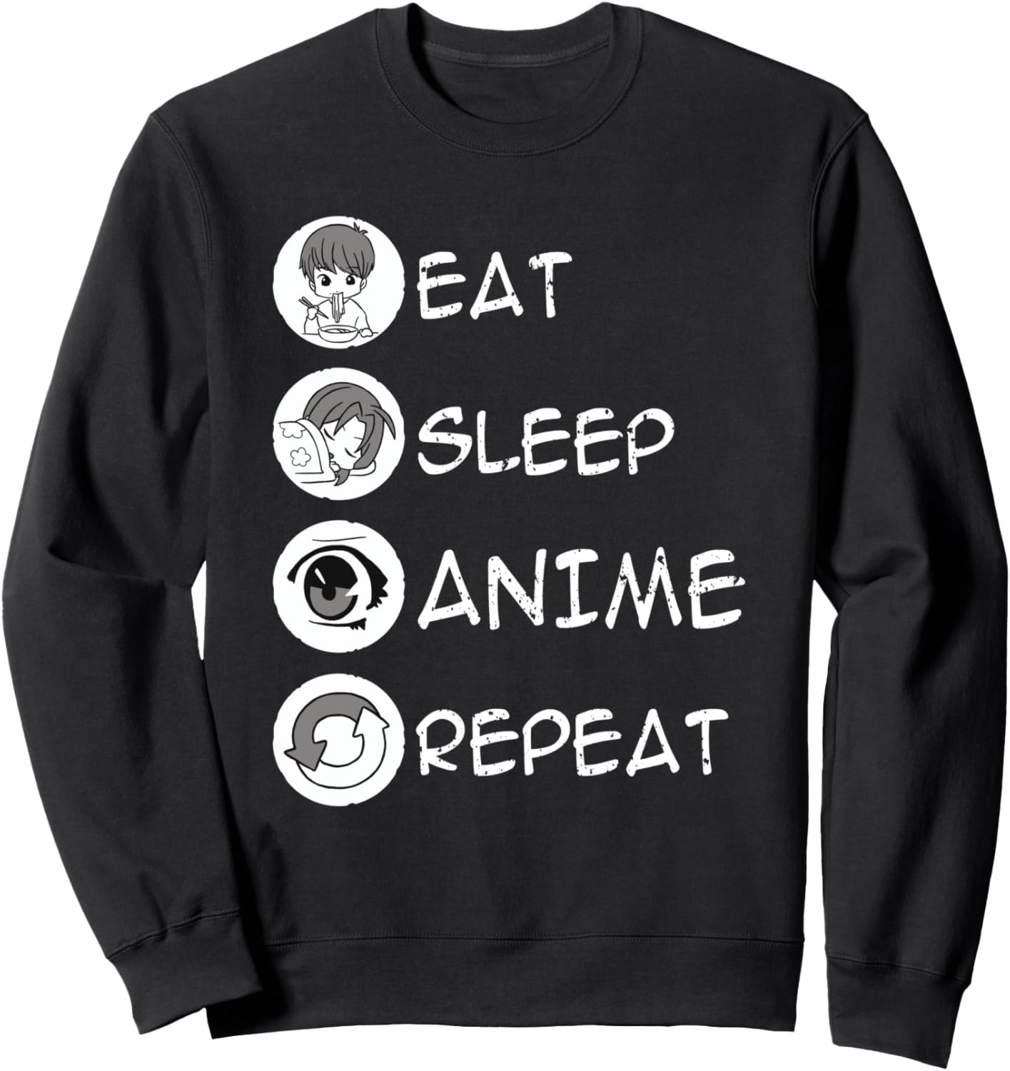 Eat Sleep Anime Repeat Sweatshirt