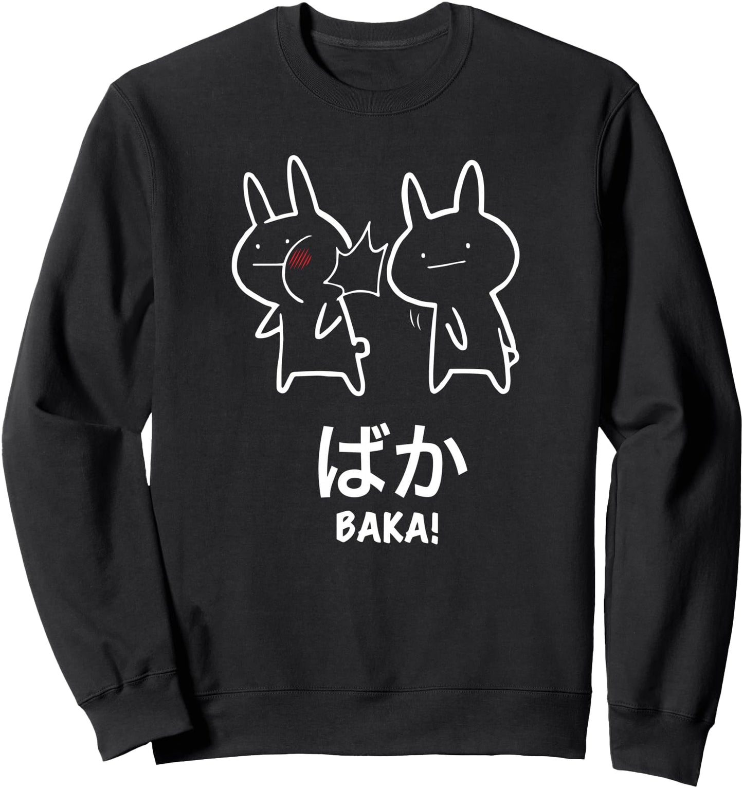 Original Funny Anime Baka Rabbit Slap Design Baka Japanese Sweatshirt