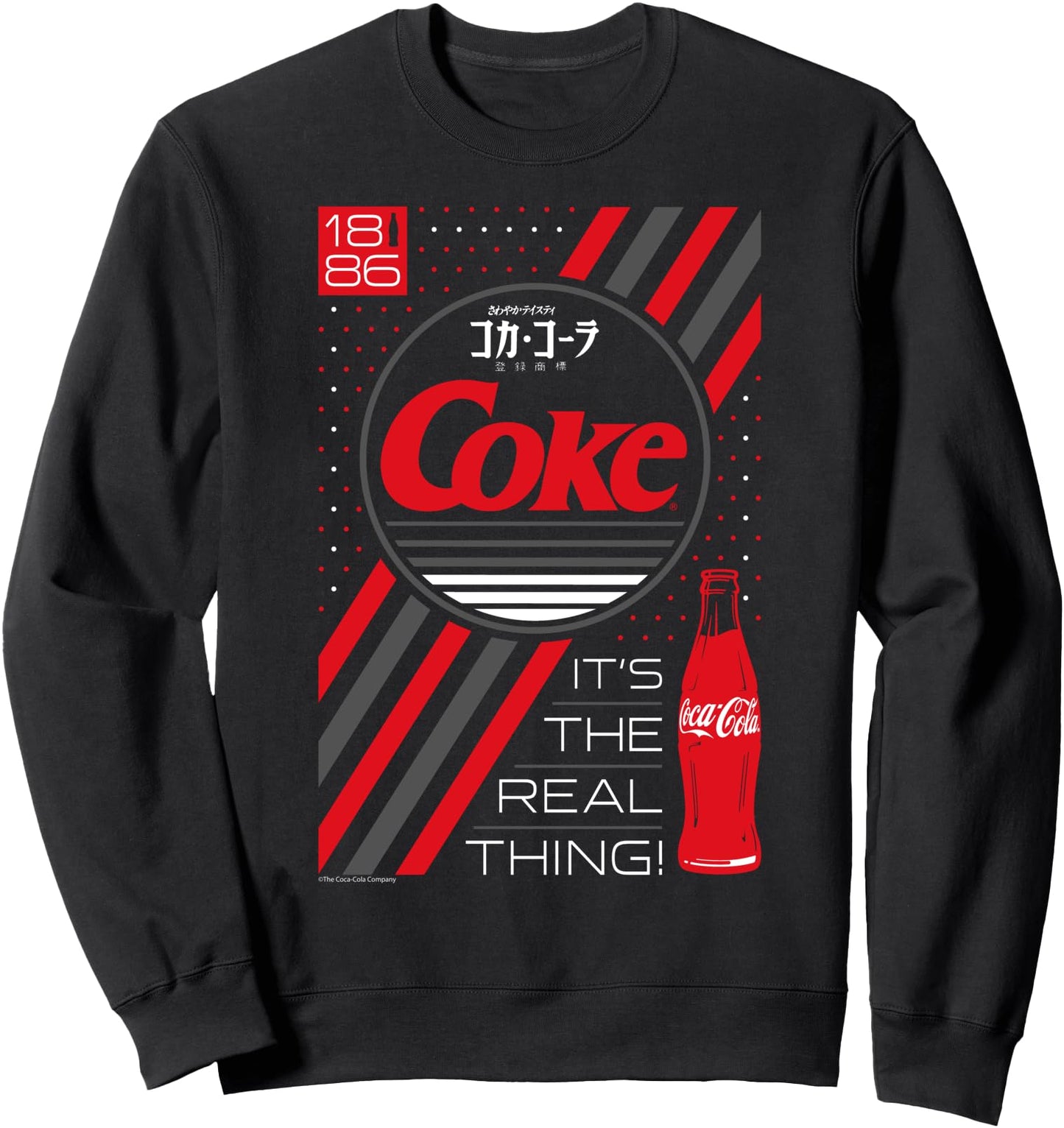 Coca-Cola Dots Japanese Logo The Real Thing Sweatshirt Sweatshirt