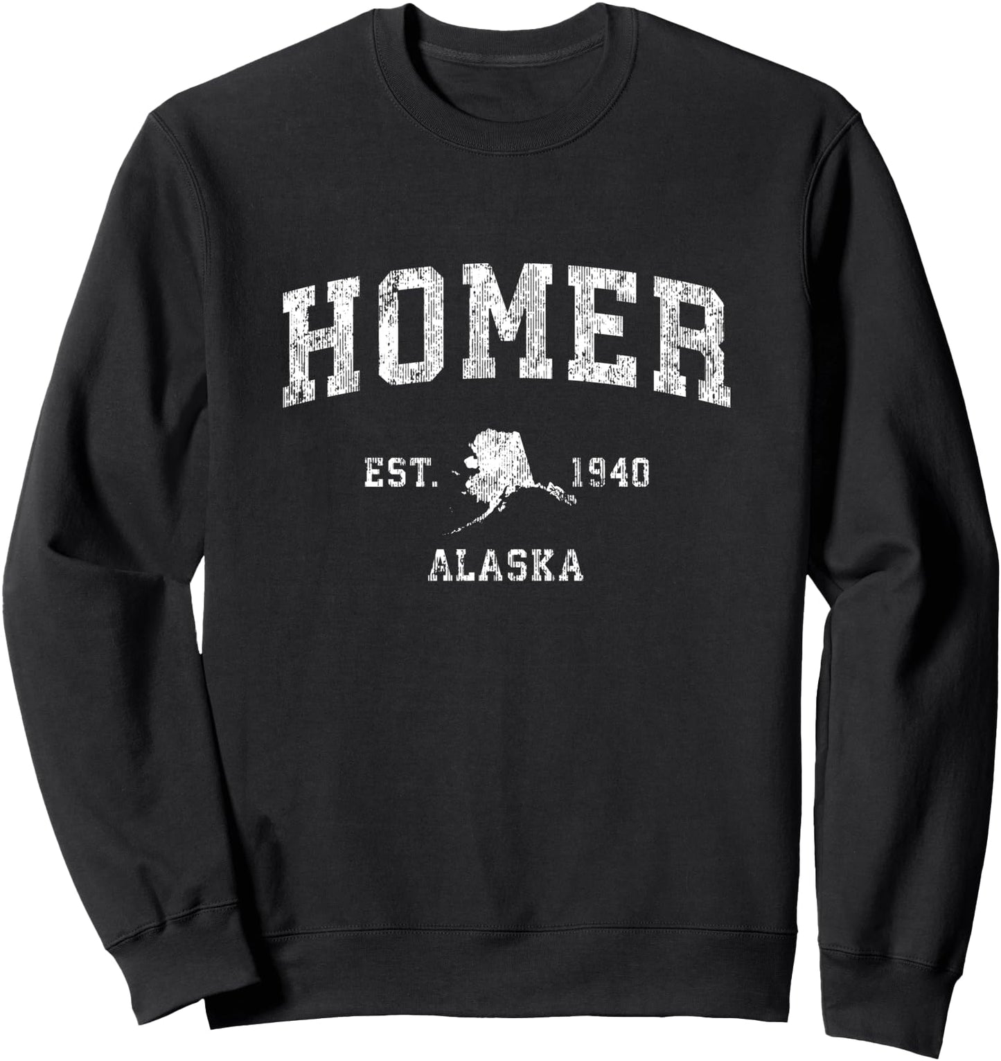 Homer Alaska AK Vintage Athletic Sports Design Sweatshirt