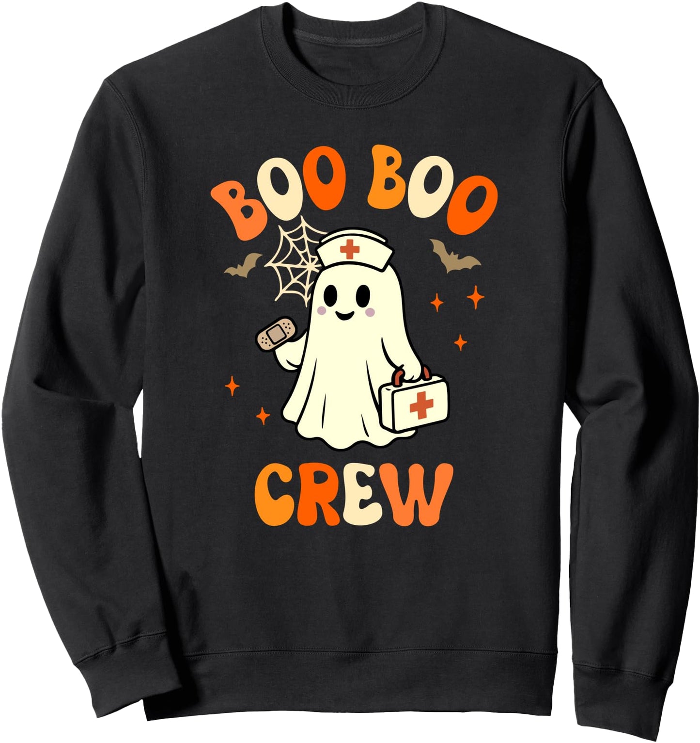 Boo Boo Crew Cute Ghost Nurse Halloween Sweatshirt