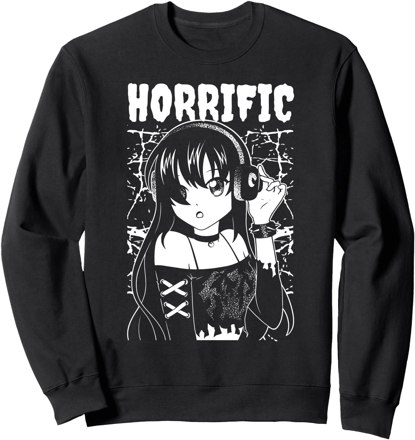 Japanese Sad Anime Girl Horrific Sweatshirt
