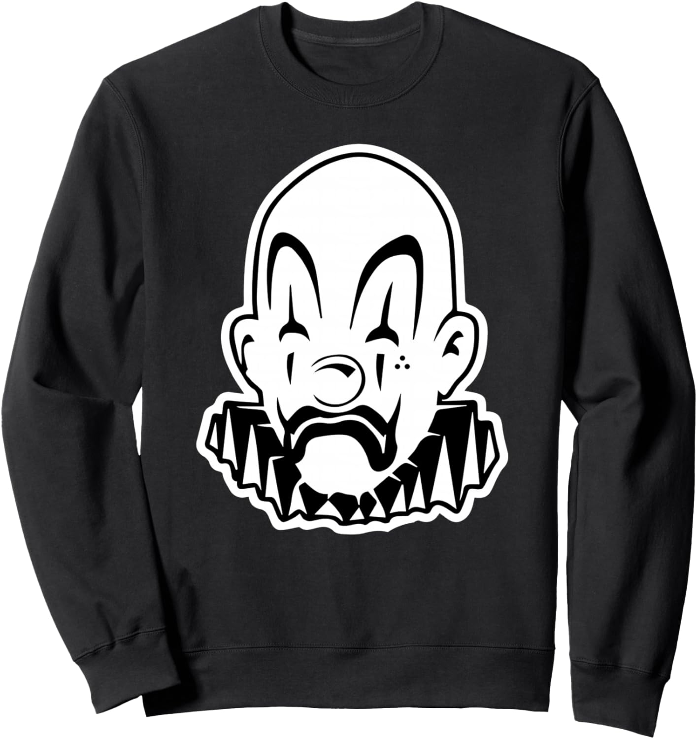 Payaso Chicano Clown Blackwork Minimal Sweatshirt