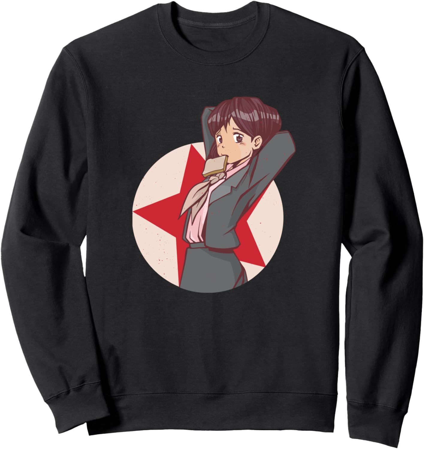 Cool Retro Anime Girl Socialist Communist I Anime Vintage Sweatshirt
