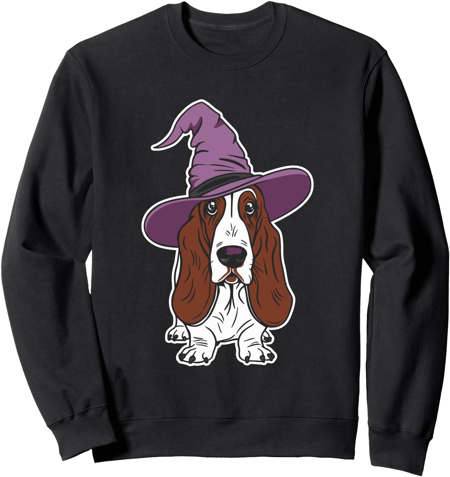 Basset Hound Witch Dog Halloween Sweatshirt