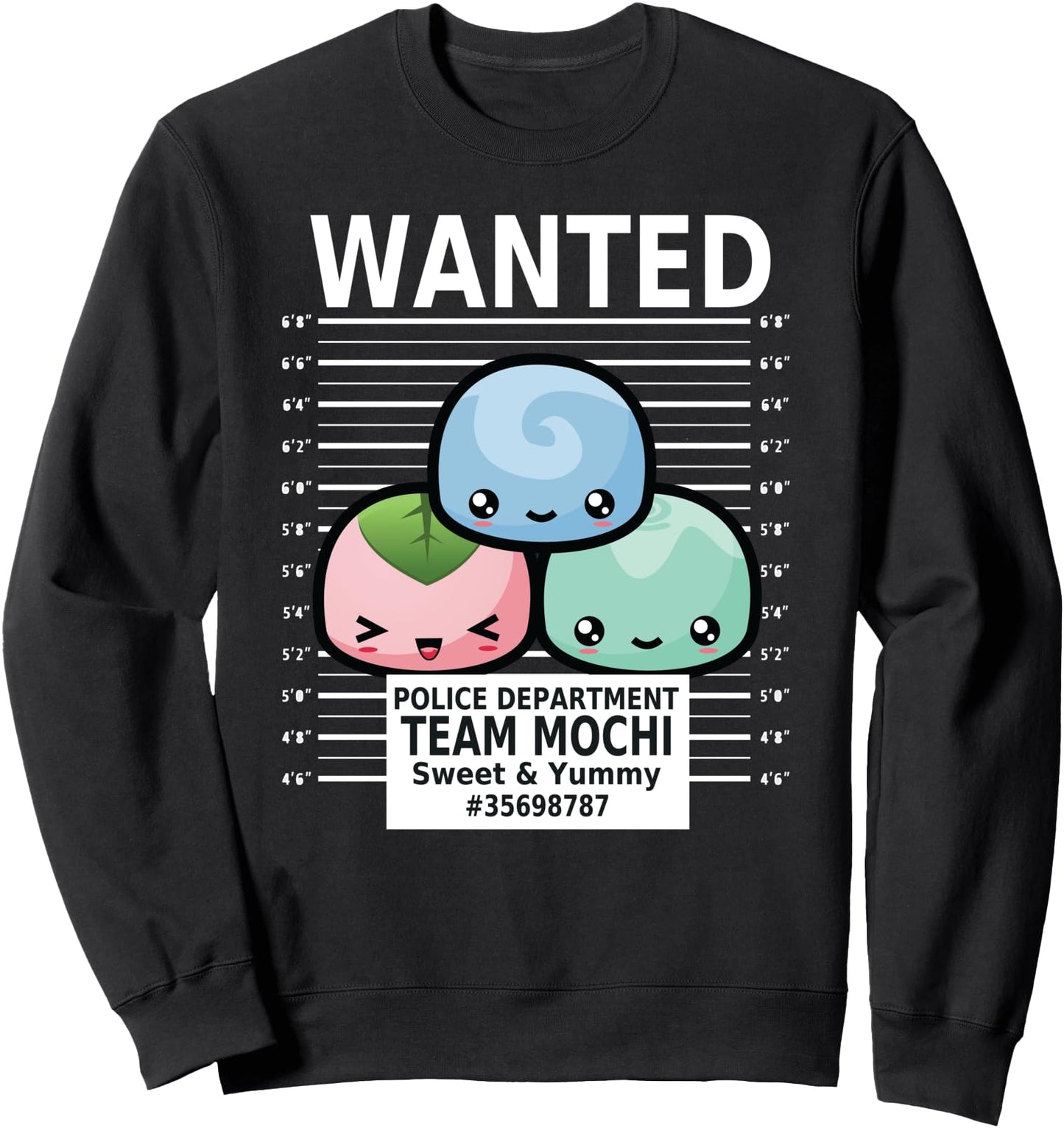 Funny Wanted Team Mochi, Japanese Kawaii Manga Sweatshirt
