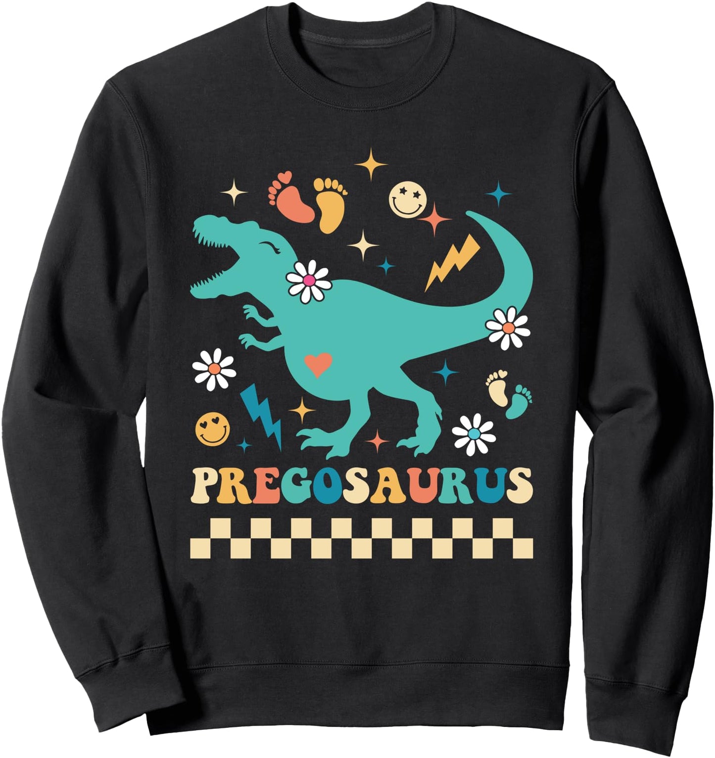 Pregnancy Announcement Pregosaurus Gift For Expecting Mom Sweatshirt