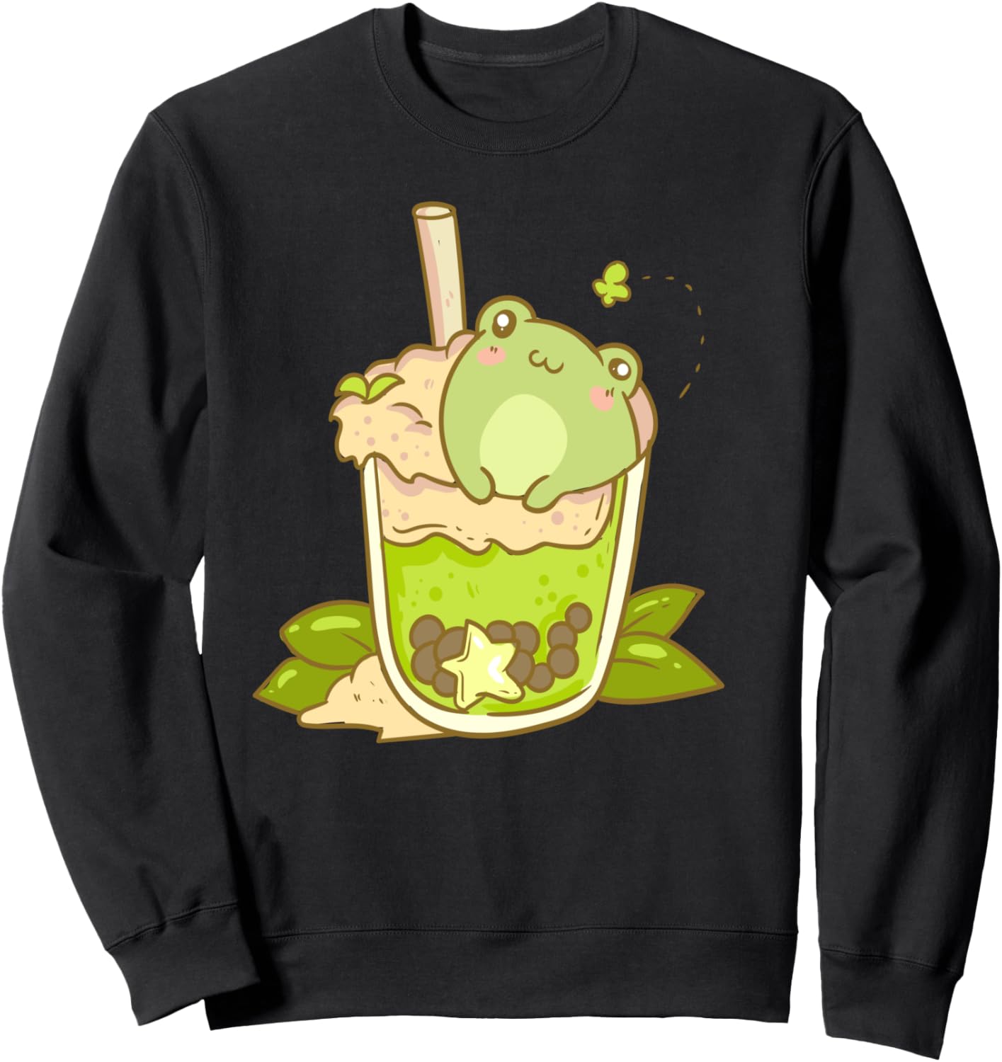Frog In A Drink - Cute Kawaii Anime Kawaii Japan Sweatshirt